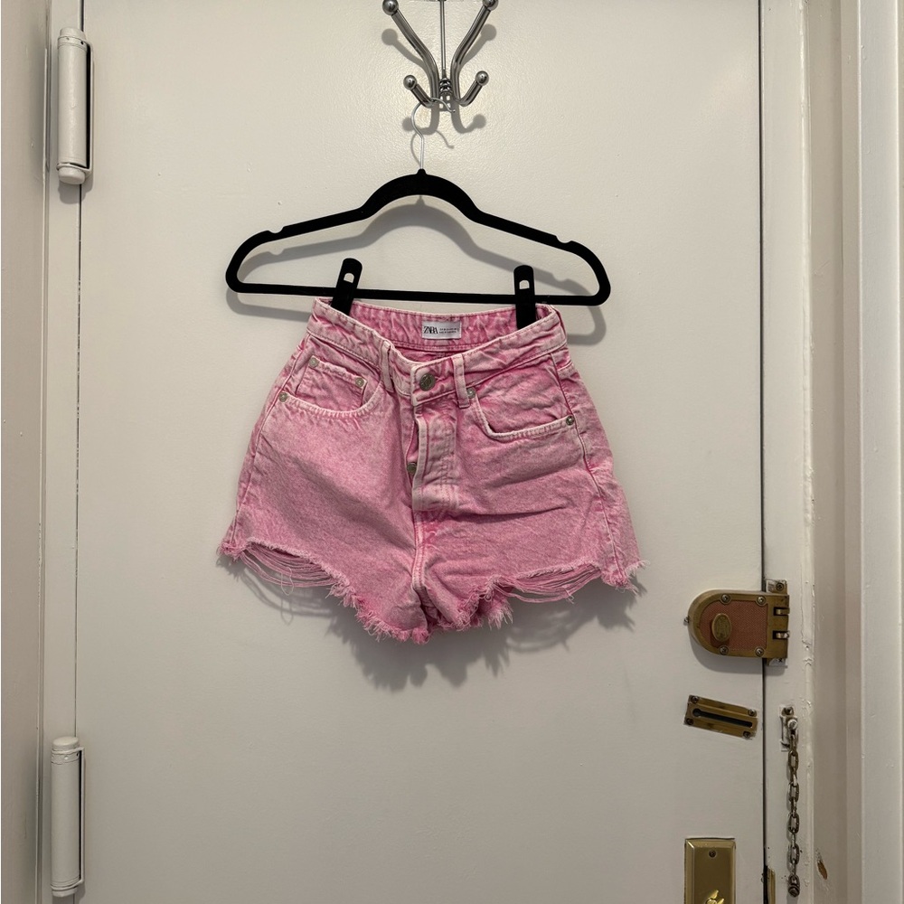 Pink Denim Women's Shorts